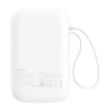 Портативний зарядний пристрій Baseus QPow2 30W 10000mAh with Built-in USB-C Cable White (P10055008213-00)