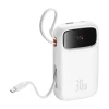 Портативний зарядний пристрій Baseus QPow2 30W 10000mAh with Built-in USB-C Cable White (P10055008213-00)