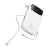 Портативний зарядний пристрій Baseus QPow2 30W 10000mAh with Built-in USB-C Cable White (P10055008213-00)