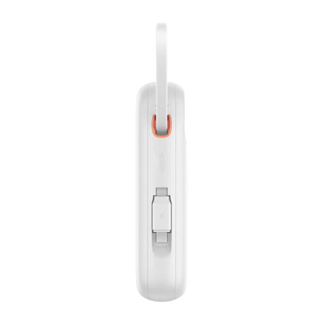 Портативний зарядний пристрій Baseus QPow2 30W 10000mAh with Built-in USB-C Cable White (P10055008213-00)