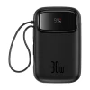 Портативний зарядний пристрій Baseus QPow2 30W 10000mAh with Built-in USB-C Cable Black (P10055008113-00)