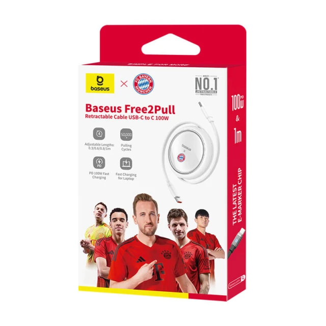 Кабель Baseus Bayern Edition USB-C to USB-C 100W 1m White (P10364500213-Z2)