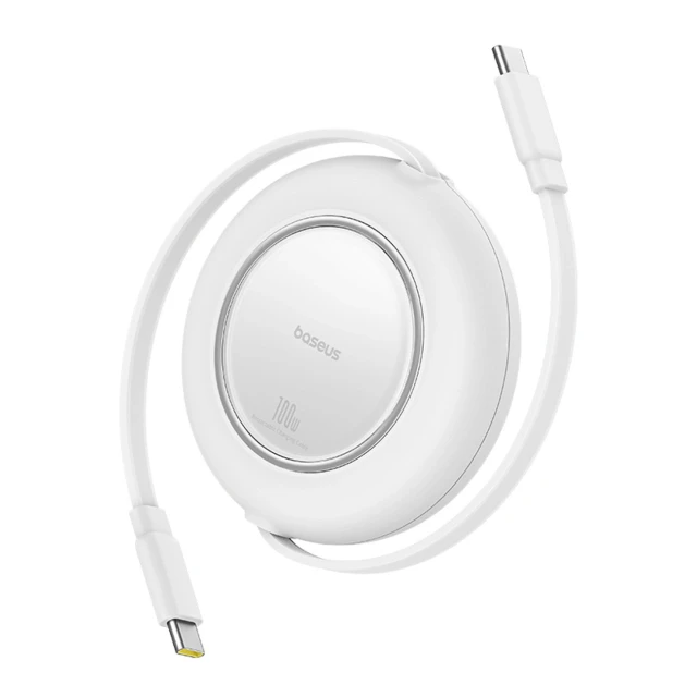 Кабель Baseus Free2Pull Mini 100W USB-C - USB-C 2m Білий (P10364500213-00)