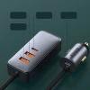 Автозарядка Baseus Share Together PPS Multi-port 2U+2C 120W з подовжувачем Space Grey (6932172669416)