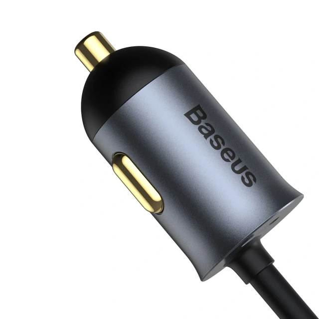 Автозарядка Baseus Share Together PPS Multi-port 2U+2C 120W з подовжувачем Space Grey (6932172669416)