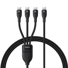 Кабель Baseus Flash Series 3 100W 3в1 USB-C - 3xUSB-C 1.5m Black (6932172669805)