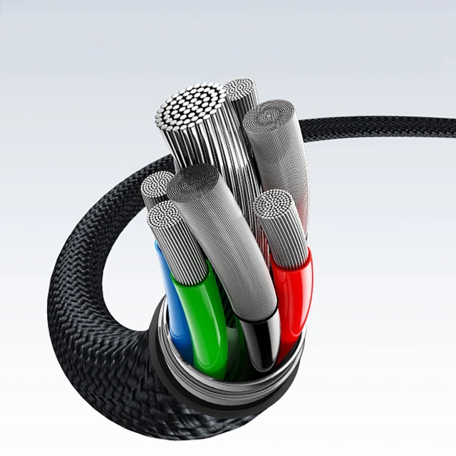 Кабель Baseus Flash Series 3 100W 3в1 USB-C - 3xUSB-C 1.5m Black (6932172669805)