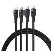 Кабель Baseus Flash Series 3 100W 3в1 USB-C - 3xUSB-C 1.5m Black (6932172669805)