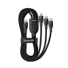 Кабель Baseus Flash Series 3 100W 3в1 USB-C - 3xUSB-C 1.5m Black (6932172669805)