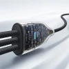 Кабель Baseus Flash Series 3 100W 3в1 USB-C - 3xUSB-C 1.5m Black (6932172669805)