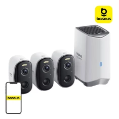 Камера відеоспостереження Baseus N1 2K (3 Pack) White (S0TW012131)