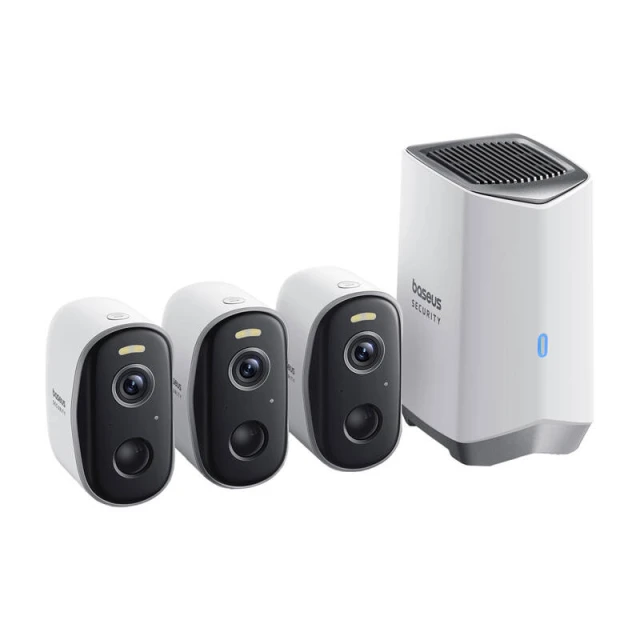 Камера видеонаблюдения Baseus N1 2K (3 Pack) White (S0TW012131)