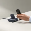 Зарядна станція Baseus NOMOS 140W Qi2 5в1 бездротова зі складним кабелем USB-C і цифровим дисплеєм Black (6932172673406)