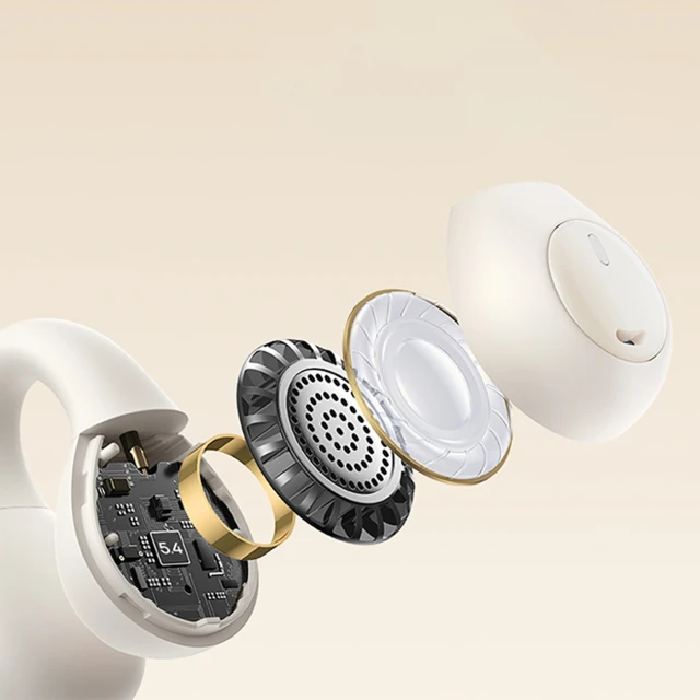 Бездротові навушники Baseus Bass 15 Clip Open-Ear TWS White (A00079500223-00)