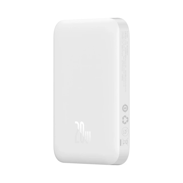 Powerbank Baseus Airpow 6000mAh 20W з кабелем Baseus Simple USB-C 30cm White (6932172677015)