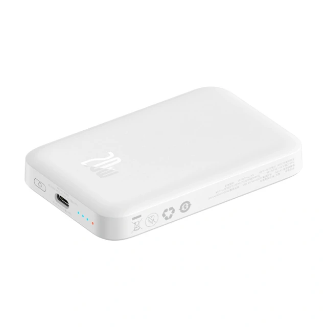 Powerbank Baseus Airpow 6000mAh 20W з кабелем Baseus Simple USB-C 30cm White (6932172677015)