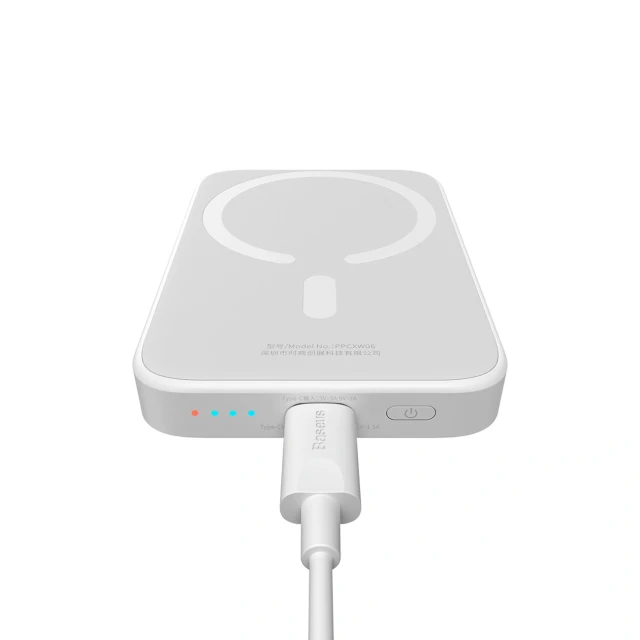 Powerbank Baseus Airpow 6000mAh 20W з кабелем Baseus Simple USB-C 30cm White (6932172677015)