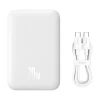 Powerbank Baseus Airpow 6000mAh 20W з кабелем Baseus Simple USB-C 30cm White (6932172677015)