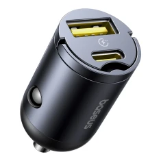Автозарядка Baseus Tiny Star 30W USB-A USB-C Black (6932172677206)