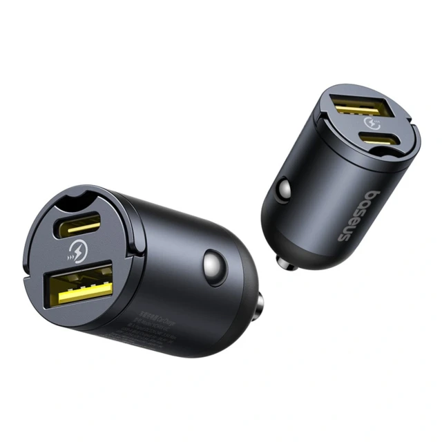 Автозарядка Baseus Tiny Star 30W USB-A USB-C Black (6932172677206)