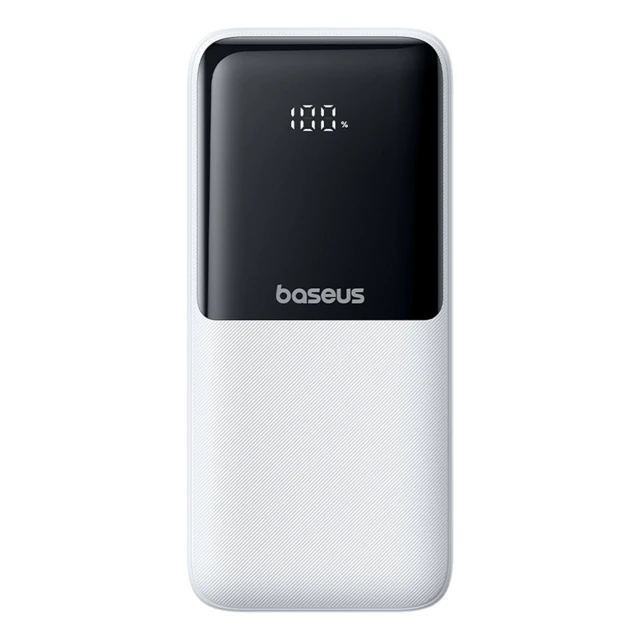 Powerbank Baseus Lipow 20000mAh 22.5W з двома вбудованими кабелями з додатковим кабелем Baseus Simple USB-A - USB-C 20cm білий (P10079102213-00)