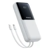 Powerbank Baseus Lipow 20000mAh 22.5W з двома вбудованими кабелями з додатковим кабелем Baseus Simple USB-A - USB-C 20cm білий (P10079102213-00)