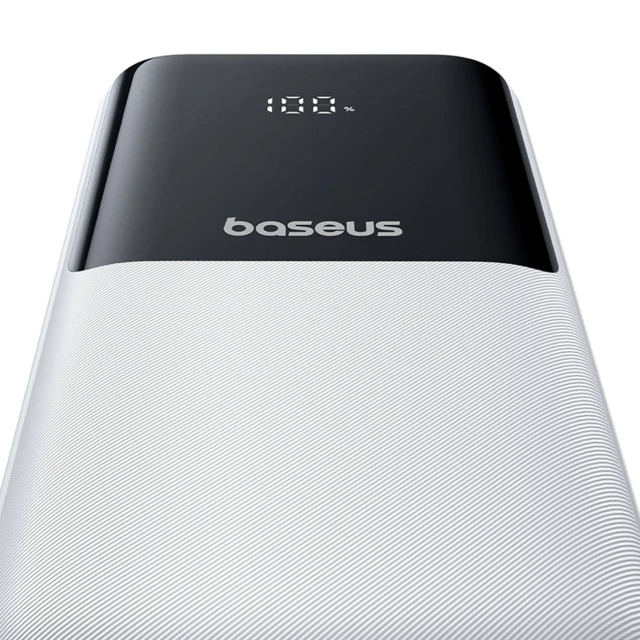 Powerbank Baseus Lipow 20000mAh 22.5W з двома вбудованими кабелями з додатковим кабелем Baseus Simple USB-A - USB-C 20cm білий (P10079102213-00)