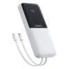 Powerbank Baseus Lipow 10000mAh 22.5W з двома вбудованими кабелями з кабелем Baseus Simple USB-A - USB-C 20cm білий (P10079101213-00)