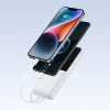 Powerbank Baseus Lipow 10000mAh 22.5W з двома вбудованими кабелями з кабелем Baseus Simple USB-A - USB-C 20cm білий (P10079101213-00)