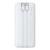 Powerbank Baseus Lipow 10000mAh 22.5W з двома вбудованими кабелями з кабелем Baseus Simple USB-A - USB-C 20cm білий (P10079101213-00)