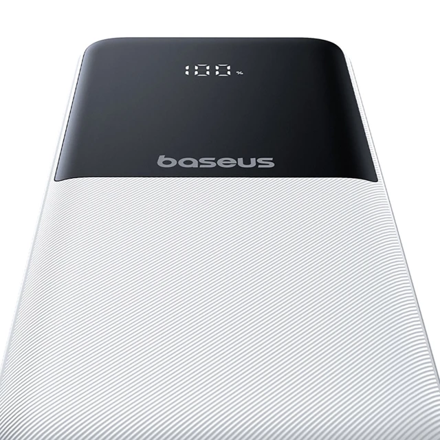 Powerbank Baseus Lipow 10000mAh 22.5W з двома вбудованими кабелями з кабелем Baseus Simple USB-A - USB-C 20cm білий (P10079101213-00)