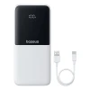 Powerbank Baseus Lipow 10000mAh 22.5W з двома вбудованими кабелями з кабелем Baseus Simple USB-A - USB-C 20cm білий (P10079101213-00)