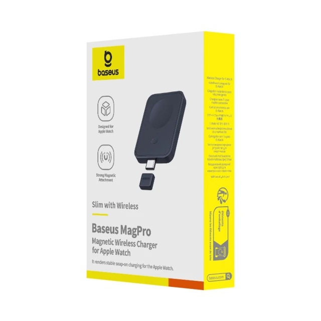 Бездротовий зарядний пристрій Baseus MagPro для Apple Watch Black with MagSafe (P10264106123-00)