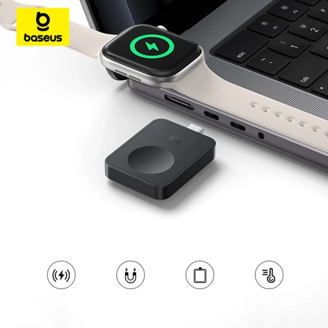 Бездротовий зарядний пристрій Baseus MagPro для Apple Watch Black with MagSafe (P10264106123-00)