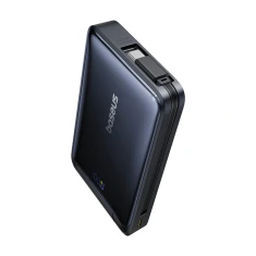 Powerbank Baseus Nomos 10000mAh 30W Qi2 з підставкою сумісний з MagSafe та вбудованим кабелем USB-C Black with MagSafe (6932172682088)