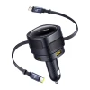 Автомобільний зарядний пристрій Baseus Enjoyment Max PD/QC 90W USB-A | USB-C with Built-in USB-C/Lightning Cable Black (C00035507121-02)