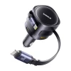 Автомобільний зарядний пристрій Baseus Enjoyment Max PD/QC 90W USB-A | USB-C with Built-in USB-C/Lightning Cable Black (C00035507121-02)