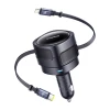 Автомобільний зарядний пристрій Baseus Enjoyment Max PD/QC 60W with Built-in USB-C/Lightning Cable Black (C00035507121-00)