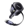 Автомобільний зарядний пристрій Baseus Enjoyment Max PD/QC 60W with Built-in USB-C/Lightning Cable Black (C00035507121-00)