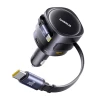Автомобільний зарядний пристрій Baseus Enjoyment Max PD/QC 90W USB-A | USB-C with Built-in 2xUSB-C Cable Black (C00035507121-03)