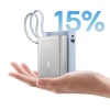 Powerbank Baseus PicoGo 10000mAh 45W з цифровим дисплеєм з вбудованим кабелем USB-C Grey (6932172684259)