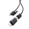 Кабель Baseus Versatile 60W USB-C - USB-C з адаптерами USB-A і Lightning 0.6 м Black (6932172684655)