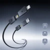 Кабель Baseus Versatile 60W USB-C - USB-C з адаптерами USB-A і Lightning 0.6 м Black (6932172684655)