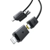 Кабель Baseus Versatile 60W USB-C - USB-C с адаптерами USB-A и Lightning 1m Black (6932172684679)