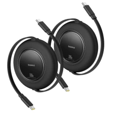 Кабель Baseus Free2Pull 100W USB-C - USB-C 2m (2 pack) Black (6932172687687)