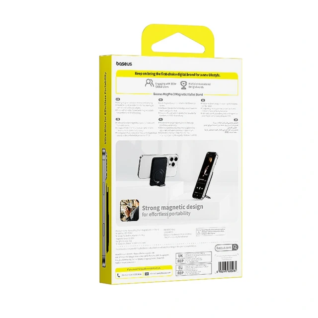 Гаманець Baseus MagPro 3 з підставкою Black with MagSafe (6932172690281)