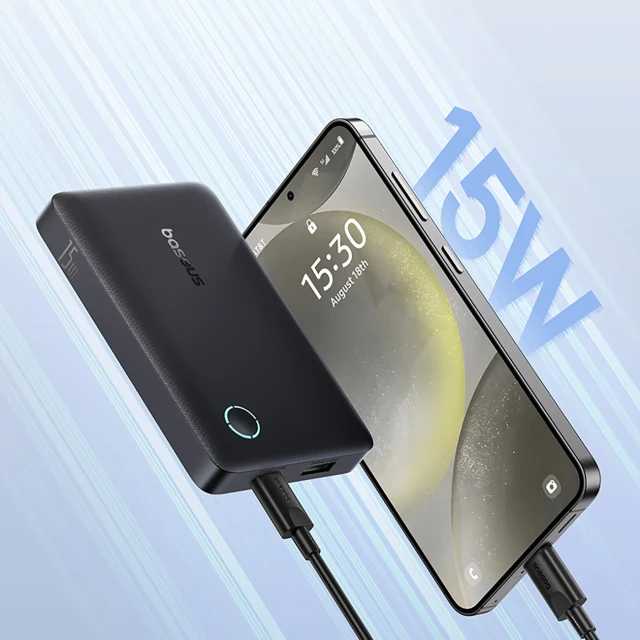 Powerbank Baseus EnerFill FP11 10000mAh 15W з чорним кабелем Simple USB-C - USB-C 20V/3A 30cm Black (6932172690298)
