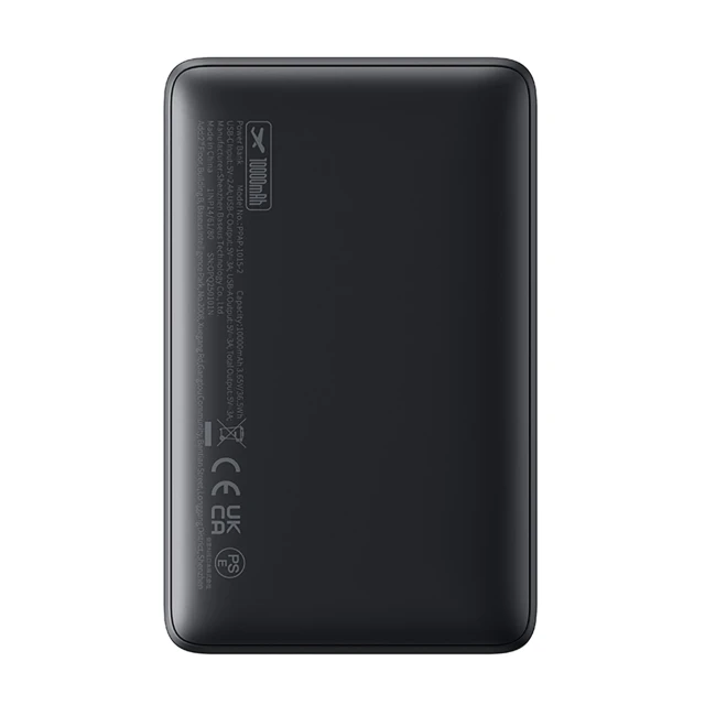 Powerbank Baseus EnerFill FP11 10000mAh 15W з чорним кабелем Simple USB-C - USB-C 20V/3A 30cm Black (6932172690298)