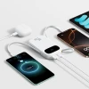 Powerbank Baseus EnerFill FC31 QPow3 10000mAh 45W з цифровим дисплеєм з 2 вбудованими кабелями USB-C White (6932172691073)