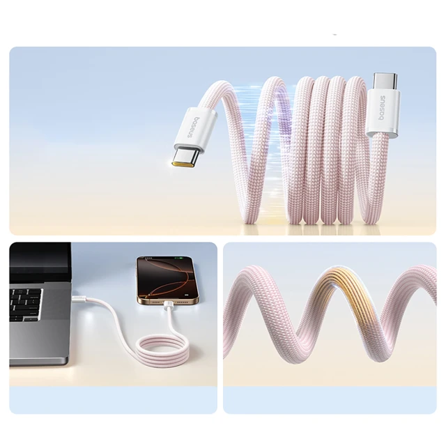 Кабель Baseus Dynamic 4 Pro 100W USB-C - USB-C 1m Pink (P10385200411-00)
